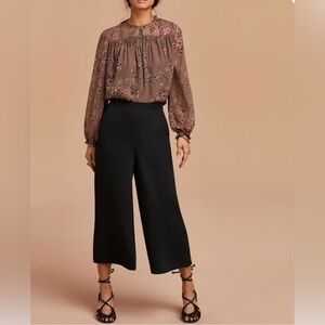 Wilfred Aritzia Lalement Black Wide Leg Pants